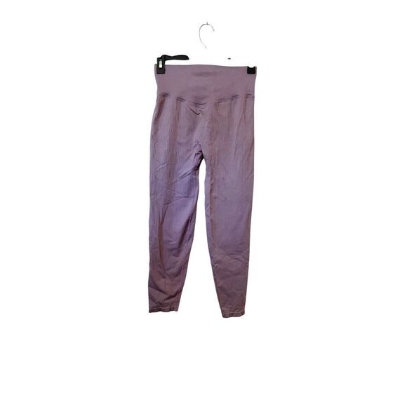 PINK‎ Active Victoria’s Secret Purple Ribbed Leggings Size Medium - Picture 1 of 4